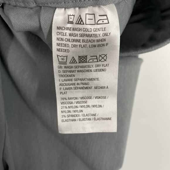 Susan Graver Ponte Stretch Ankle Pants Size 6 Light Gray Elastic Waist pull on - Picture 6 of 7